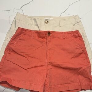 Women’s Loft Washed Twill Shorts Two Pair 12